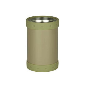パール金属 真空断熱 保冷 缶ホルダー 缶クーラー タンブラー 2WAYタイプ 350ml缶用 アウトドア カーキ D-5720 暑さ対策 保冷カップ