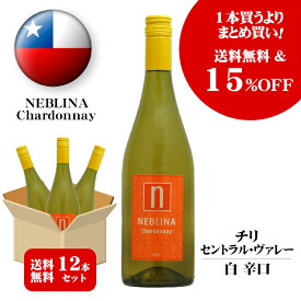 ネブリナ シャルドネ 750ml [12本セット] ◆15%OFF ＆ 送料無料(一部地域を除く)◆ / チリ セントラル・ヴァレー 白ワイン 辛口 neblina まとめ買い [ケース売り]