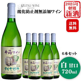 【2025年産☆新酒入荷しました☆】井筒ワイン 酸化防止剤無添加ナイヤガラ〔白・甘口〕 720ml×6本セット〔1ケース〕 / 日本ワイン 長野県産 いづつ 酸化防止剤不使用◆送料無料（一部地域を除く）◆ ANM 014285