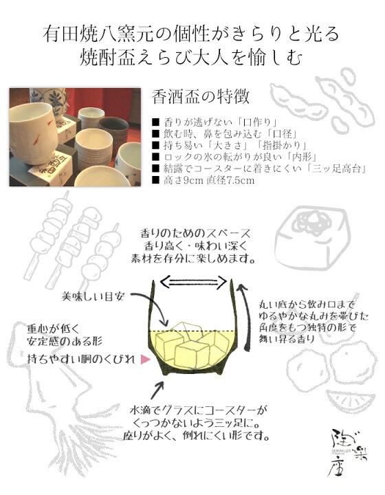 楽天市場 送料無料 沖縄 離島を除く 香酒盃 こうしゅはい 赤絵文字尽くし 福珠窯 佐賀県 有田焼 焼酎盃 Lサイズ 化粧箱付 酒器 カクマンfunbox