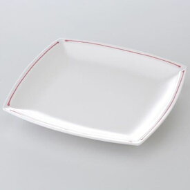 瀬戸焼 ブライムピンク 角70皿(デザート皿)約22.2x2.5cm