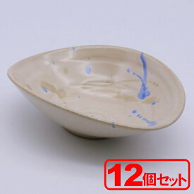 美濃焼 藍茶散し 楕円鉢 （小鉢） 15.5x13.8x5cm