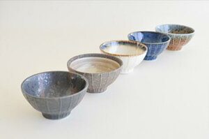 \楽天ランキング入賞/ 茶碗 5点セット おしゃれ お茶碗 ご飯茶碗 和食器 お茶碗セット 飯碗 縞一珍飯碗色釉変わり 飯碗 贈り物 子供 釉薬 ナチュラル シンプル 北欧 ギフト 日本製 陶器 食