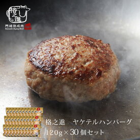 【お一人様1セット限り】ハンバーグ 温めるだけ 国産 冷凍 送料無料 格之進 ヤケテル金格ハンバーグ （約120g×30個セット） 国産牛 白金豚