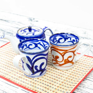 【 10/25 23:59まで 30%割引クーポン 発行中 】 \ 波佐見焼 / 【 敏彩窯 】 大人可愛い マグカップ 唐草 ペア 内容量 約300ml 北欧 かわいい おしゃれ 和 モダン 大人かわいい 可愛い 波佐見 はさ