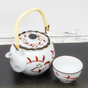 【 10/25 23:59まで 30%割引クーポン 発行中 】 \ 肥前吉田焼 / 【 副千製陶所 】 日本製 大きめ 土瓶 6号 錦唐草 特大 国産 かわいい おしゃれ 土瓶急須 国産 旅館 来客用 宴会 会議 法事 会社 店