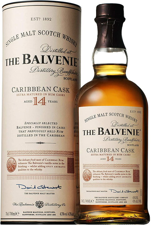 楽天市場】バルヴェニー 14年 カリビアンカスク 700ml The BALVENIE 14  