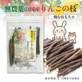 国産 りんごの枝 100g 無農薬 うさぎ ハムスター チンチラ かじり木 天然 安心 おもちゃ デンタルケアに