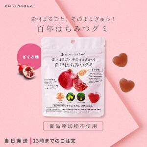 だいじょうぶなもの 百年はちみつグミ ざくろ味 ナチュラルグミ ギルトフリー はちみつ ざくろ 健康 美容 女性 子ども 大人 お菓子 おいしい たかくら新産業