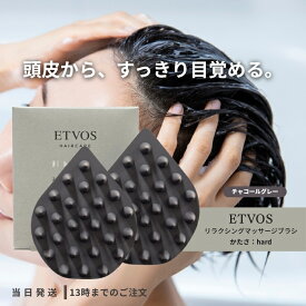 エトヴォス マッサージブラシ ハード チャコールグレー 2個セット スカルプブラシ ETVOS 頭皮ケア ヘアケア マッサージ 頭皮ブラシ ヘッドスパ ツボ ギフト プレゼント