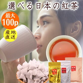 無添加 日本の紅茶 グレードで選べる和紅茶ティーバッグ 最大100個入 静岡産 アイスティーでもホットでも 送料無料 ティーパック