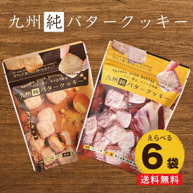 九州純バタークッキー 6袋セット 送料無料 国産 素材 昭栄堂 国産素材にこだわった 高千穂バター きなこ チクゴイズミ ぼる塾 田辺 国産 宮崎 バタークッキー 美味しい スノーボール クッキー 卵不使用 プチギフト 和三盆 カルディ