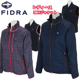 【スプリングセール開催中】FD5GUY01　FIDRA　フィドラ　3WAYチェックジャケット　レディースゴルフウェア