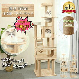 【24時間限定2000円OFFクーポンあり】★楽天1位★キャットタワー 木製 据え置き スリム 猫タワー 多頭飼い スロープ 爪とぎ 透明宇宙船 ハンモック 段階 猫ハウス おしゃれ 猫 タワー 大型猫 ネコ 猫用 運動不足 ストレス解消 安定性抜群 高さ185cm
