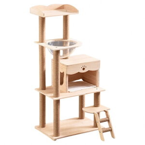 キャットタワー 天然木 ナチュラル 猫タワー 据え置き おしゃれ 多頭飼い ベッド おしゃれ ネコ 猫用 運動不足 ス料トレス解消 安定性抜群 北欧 シンプル インテリア 敬老の日