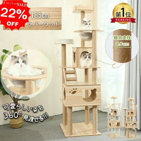 【24h限定P5倍】【スーパーSALE目玉価格★12800→9982】★楽天1位★キャットタワー 木製 据え置き スリム 猫タワー 多頭飼い スロープ 爪とぎ 透明宇宙船 ハンモック 段階 猫ハウス おしゃれ 猫 タワー 大型猫 ネコ 猫用 運動不足 ストレス解消 安定性抜群 高さ185cm