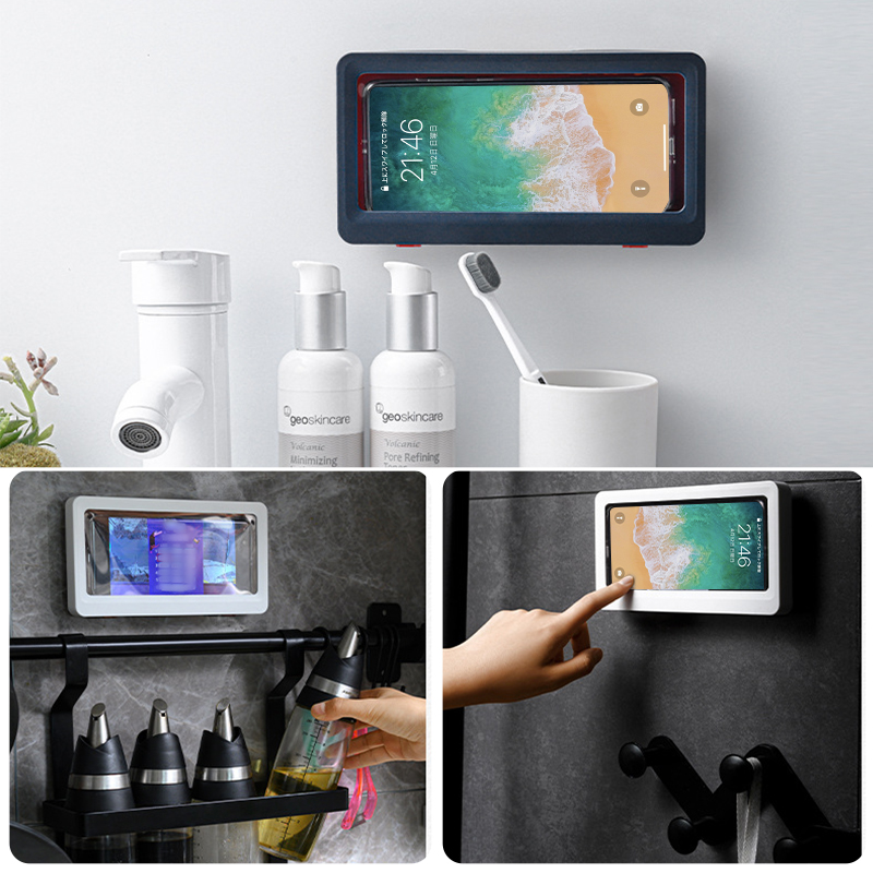 お風呂スマホスタンド｜iPhone対応の防水携帯置き・ホルダーケースの