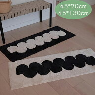 送料無料 ベッドサイド マット 浴室マット 玄関マット 角形 45cmx70cm 45cmx130cm ラグ ヴィンテージ か…