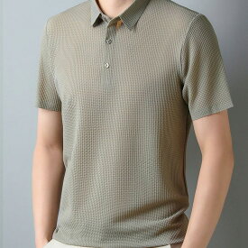 送料無料 メンズ服 半袖 ポロシャツ式 Tシャツ 夏用 純色 ゴルフウェア カットソー 大きいサイズ 涼しい 薄手 寝冷え防止 着心地良い 冷房対策 楽天海外通販