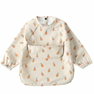 送料無料 お食事エプロン 長袖 ベビー 離乳食 袖付きエプロン 北欧 女の子 男の子 80 90 100 110サイズ 赤ちゃん お食事スタイ 6ヶ月〜5歳 幼児 食事スモック 子供 食事用エプロン 保育園 幼稚園