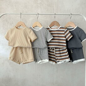 送料無料 ベビー服 上下セット 夏服 半袖 セットアップ パジャマ ルームウエア ベビー 赤ちゃん 子供 夏用 涼しい 綿 コットン 薄手 女の子 男の子 楽天海外通販