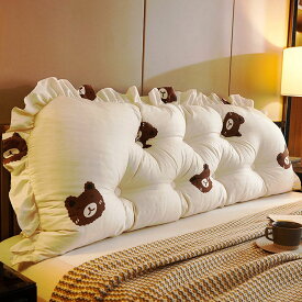 送料無料 背もたれクッション ベッド用 腰枕 ウェッジ枕 読書枕 大型ボルスター ヘッドボード デイベッド 背もたれサポート カバー取り外し可能 洗える 贅沢 フワフワ 自宅用 テレビ枕 腰椎パッド 老若男女兼用 プレゼント ギフト 楽天海外通販