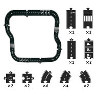 送料無料 レールおもちゃ レールセット 組み立て式 交通道路 おもちゃ ブロック 室内遊び 道路 線路 柔ら…