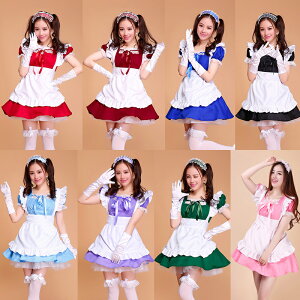 送料無料 メイド服 コスプレ ハロウィン ゴスロリ メイド衣装 エプロン 髪飾り ワンピース 半袖 仮装 レディース 可愛い ロリータ 蝶結ぶ パーティー イベント 演出服 大きいサイズ 学園祭