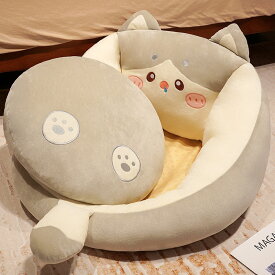 送料無料 座布団 背もたれクッション チェアクッション 猫 座椅子 滑り止め シートクッション 可愛い 縫い包み チェアパッド 厚手 暖かい 冷え対策 洗える あったかグッズ オフィスチェア 在宅勤務 仕事用 車 ソファ 楽天海外通販