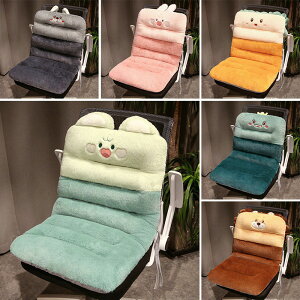 送料無料 チェアクッション 背もたれ付き 座布団 クッション 座椅子クッション ひも付き 滑り止め シートクッション 可愛い チェアパッド 厚手 暖かい 冷え対策 洗える あったかグッズ オフ