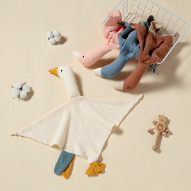 送料無料 赤ちゃん 寝かしつけ用 おしゃぶりタオル かわいい アニマル ぬいぐるみ 白鳥 おもちゃ 人形 噛むおもちゃ 添い寝 綿100% 3D立体デザイン 洗える やわらか手触り 新生児 出産祝い プレゼント 楽天海外通販