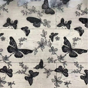 送料無料 蝴蝶柄 刺繍 レース生地 150*180CM オーガンジー メッシュ 柔らかい 肌に優しい スカート ドレス DIY 手作り 衣装アクセサリー 手芸 ハンドメイド用品 楽天海外通販