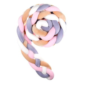 送料無料 3M 4本編み 寝返り防止クッション ベッドガード ノットクッション ベビー ベッドガード クッション ベッドサイド サイドガード ベッドバンパー 赤ちゃん 結び目 部屋飾り 北欧 癒し