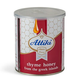 天然 蜂蜜 ハチミツ Attiki アッティキ タイムの花 純度100％ アイランドタイム 缶入り1kgギリシャ産 おいしい | はちみつ greek 濃厚 プレゼント 高級 お土産 ギリシャ 殺菌 ハーブ