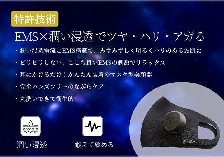 楽天市場】【雑誌掲載】EMS 美顔器 導入 うるおい浸透 着けるだけ 