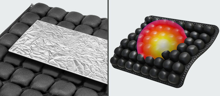 無重力3Dエアクッション【ヒーター付き】/椅子低反発おしゃれオフィスエアークッションヒーター付き水洗いOK