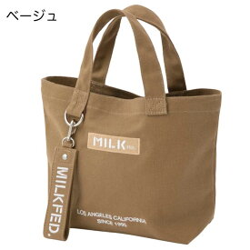 ミルクフェド トートバッグ BAR AND UNDER LOGO LUNCH TOTE MILKFED ミニトート サブバッグ ランチバッグ キャンバス レディース 女子 ブランド 103201053015