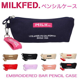 MILKFED. ~NtFh yVP[X yEMBROIDERED BAR PENCIL CASEz yP[X M |[` ʊw wZ fB[X uh  103211054026