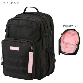【10%OFF+ノベルティあり】ミルクフェド ACTIVE DOUBLE POCKET MOLLE BACKPACK MILKFED リュック リュックサック バックパック デイパック PC シンプル レディース 通学 女子 通勤 中学 高校 大学 新入学 塾 旅行 大きめ 大容量 A4 B4 30L 黒 ブランド 103224053008