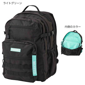 【10%OFF+ノベルティあり】ミルクフェド ACTIVE DOUBLE POCKET MOLLE BACKPACK MILKFED リュック リュックサック バックパック デイパック PC シンプル レディース 通学 女子 通勤 中学 高校 大学 新入学 塾 旅行 大きめ 大容量 A4 B4 30L 黒 ブランド 103224053008