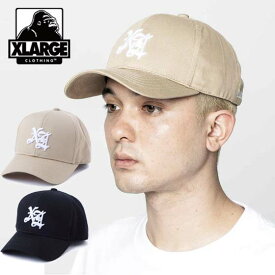 エクストララージ キャップ OLD ENGLISH LOGO 6PANEL CAP XLARGE 帽子 無地 ブランド メンズ レディース 深め ユニセックス ブラック ベージュ アジャスター サイズ調整 101223051002