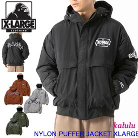 XLARGE エクストララージ NYLON PUFFER JACKET XLARGE ナイロン パファー ジャケット 長袖 フード パーカー アウター ブルゾン ジャンパー 中綿 通勤 通学 人気 メンズ ブランド ストリート 101233021006