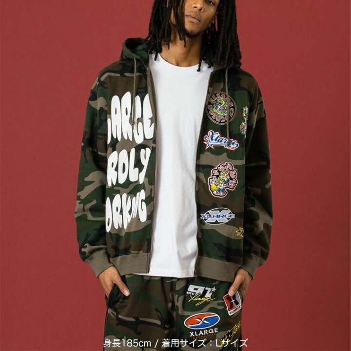楽天市場】エクストララージ パーカー XLARGE MULTI LOGO ZIP UP 