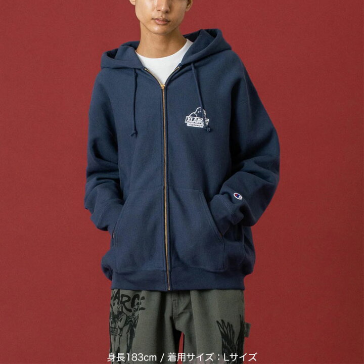 楽天市場】エクストララージ ジップパーカー XLARGE×Champion REVERSE 