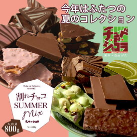 割れチョコサマーミックス　ピンク/グリーンから選べる 東京自由が丘　チュベ・ド・ショコラ　クーベルチュール 記念日 パーティー チョコレート 大容量
