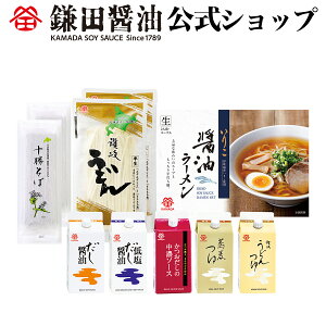 冬の仕送り 麺セット常備食 非常食 レトルト 鎌田醤油 醤油 だし醤油 鎌田だし醤油 醤油ギフト