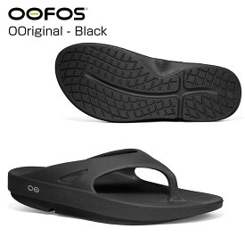 OOFOS メンズ レディース Ooriginal Black ウーフォス リカバリーサンダル