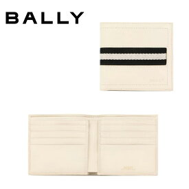 バリー BALLY レザー 折りたたみ財布 ホワイト 6189994 TOLLENT163 OFFWHITE 海外輸入品