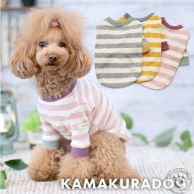 【犬の服】アースカラーボーダーシャツ