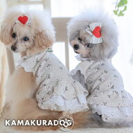 【犬 ワンピース】フラワーティアードワンピース 鎌倉DOG ワンピース 人気